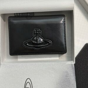 Vivienne Westwood Black Key Card Holder with Iconic Orb